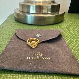 Julie Vos Coin Midi Ring size 7, gold